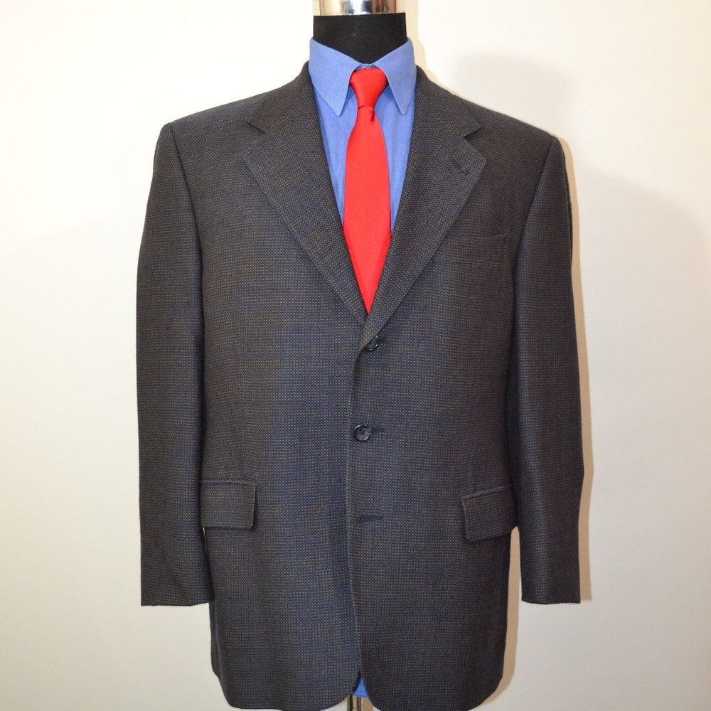 Prima 42S Sport Coat Blazer Suit Jacket Blue Gray
